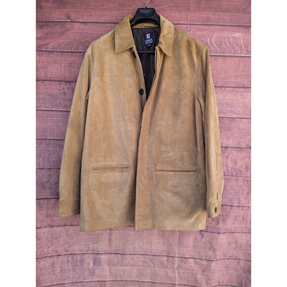 Chaps Ralph Lauren Suede Leather Coat Jacket M - Picture 1 of 8